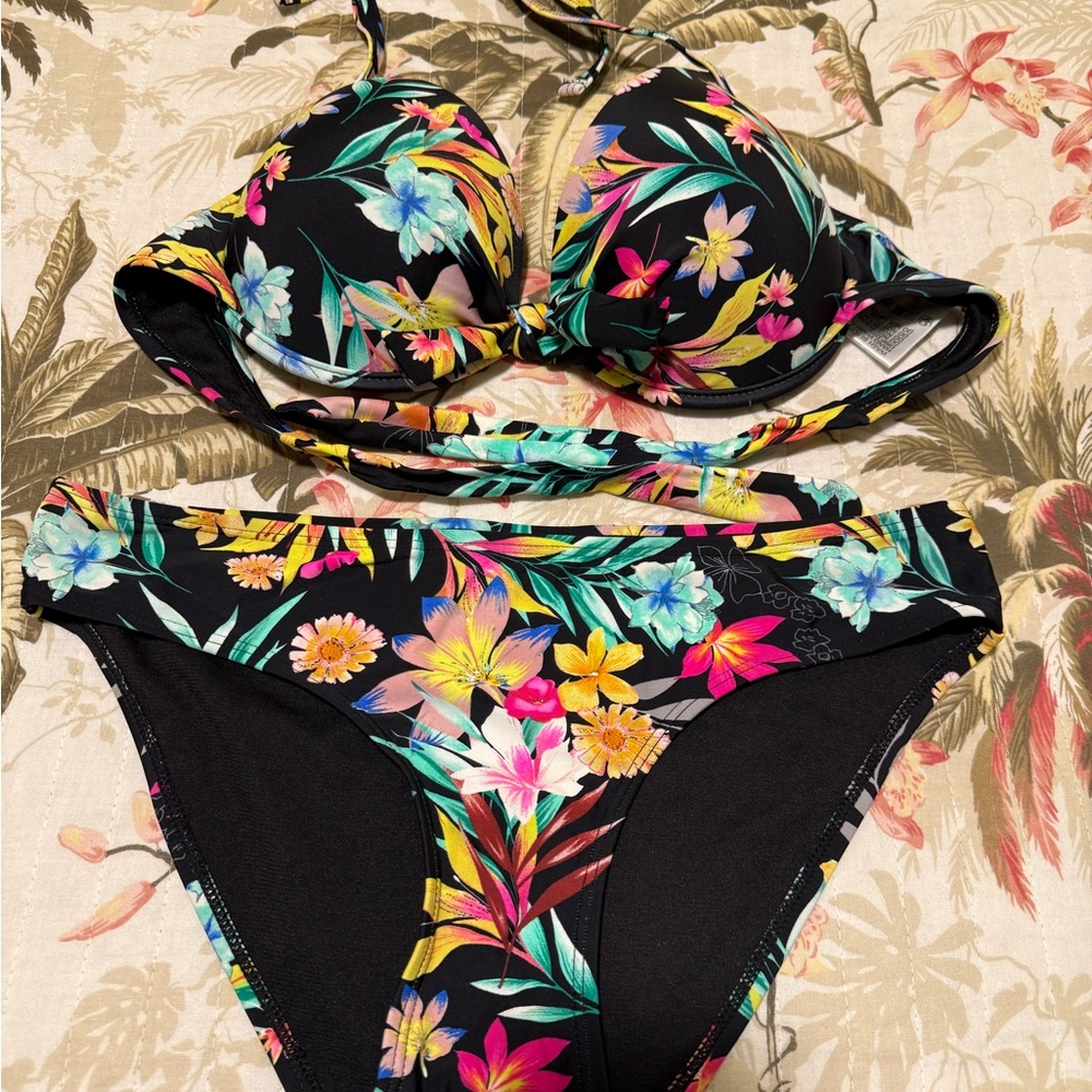 SurfGear Tropical Floral Bikini Set Large
